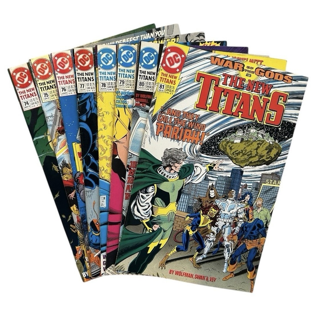 Lot of 8 DC The NEW TITANS Comic Books Issues 74 - 81 VF Range 1991 Copper Age